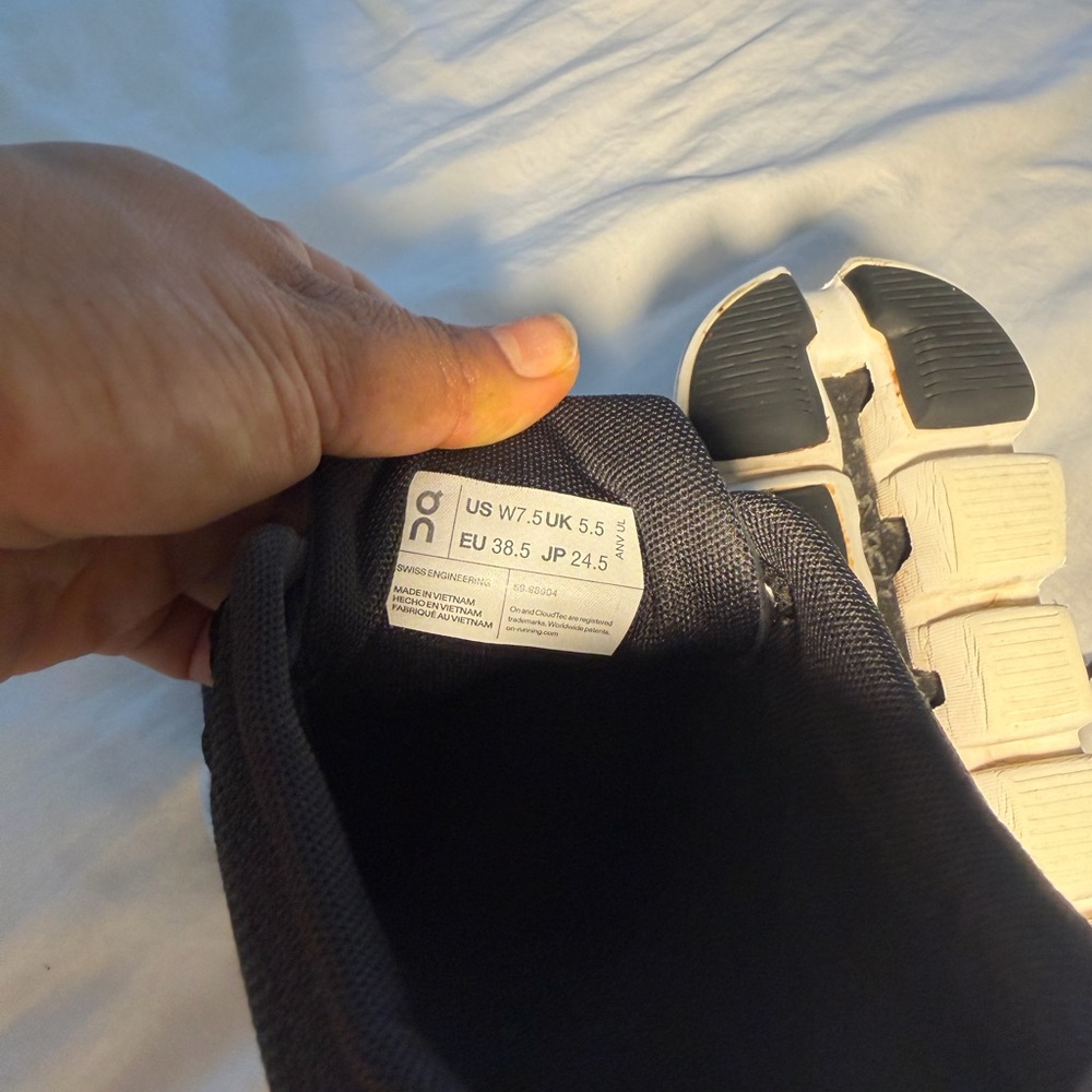 On Running Black and White Sneakers - Picture 7 of 7